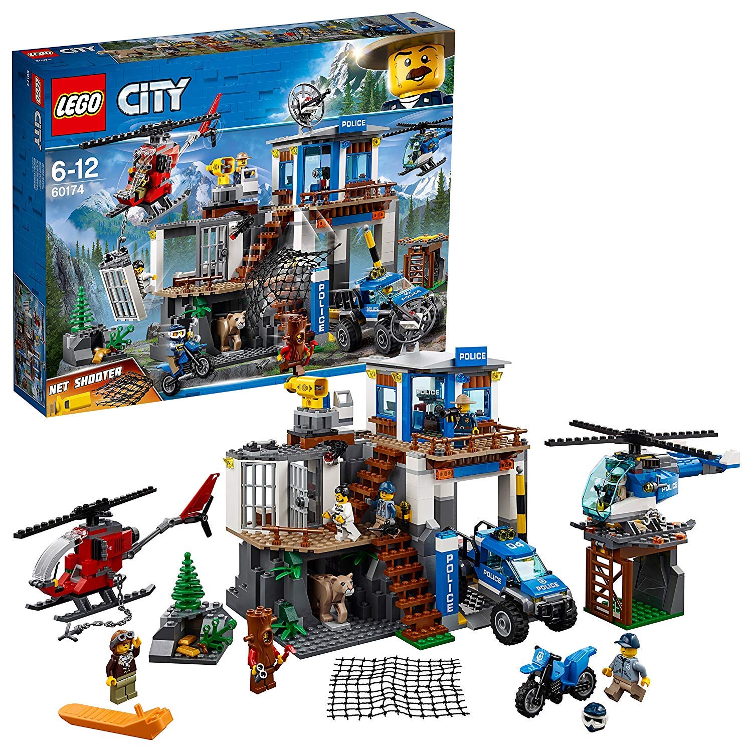 Amazon.co.jp: レゴ(LEGO) シティ 山のポリス指令基地 60174 ブロック